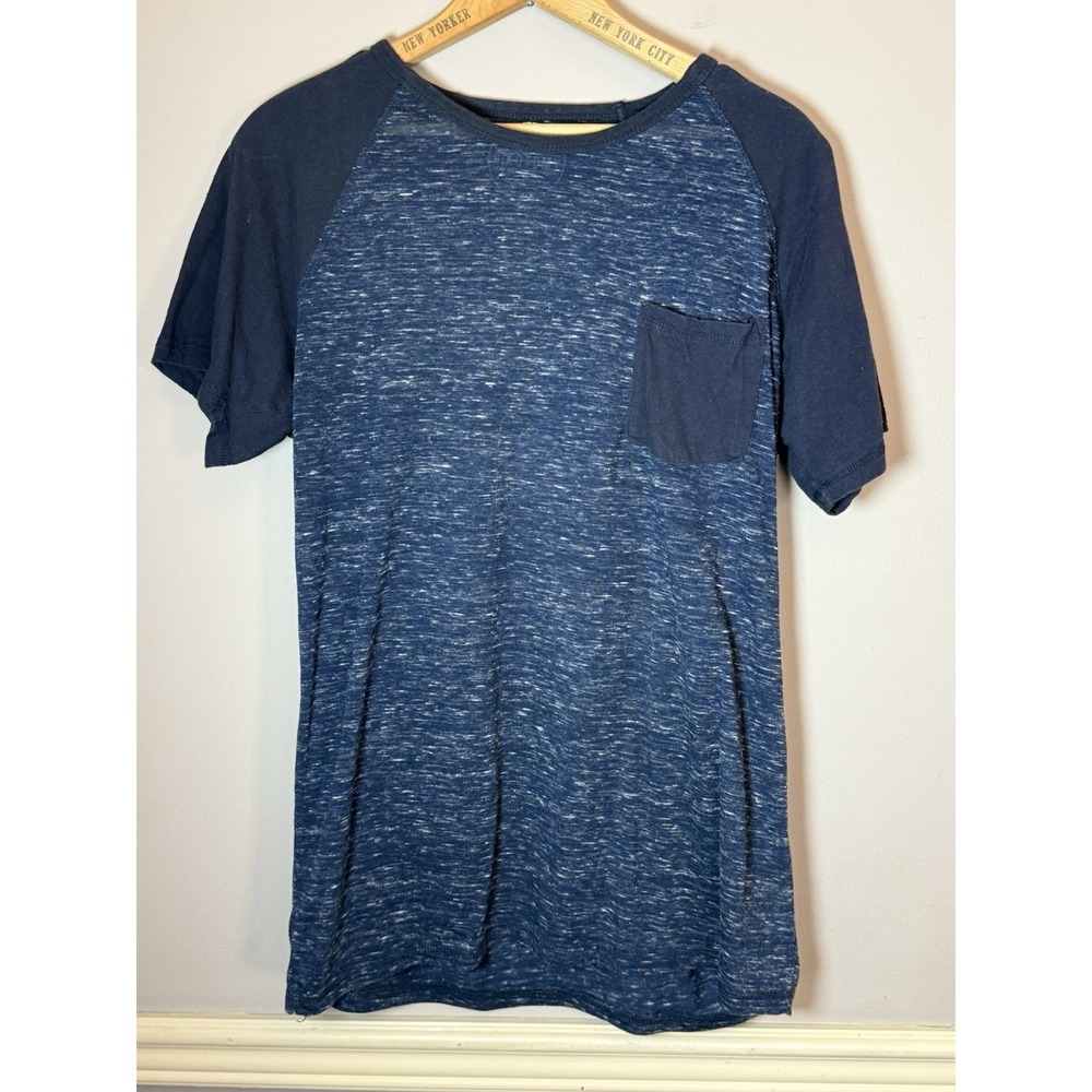 Dikotomy T-Shirt Mens Large  Heather Blue Standard Fit Short Sleeve Pocket‎ Tee